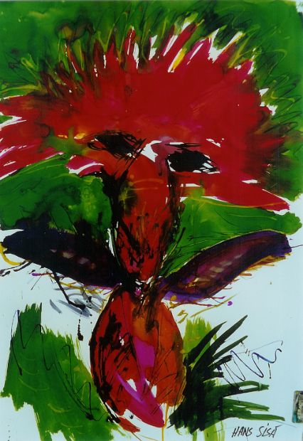 GARTENSCHAU, Gartenbewohner 4, Aquarell, 88 x 62 cm